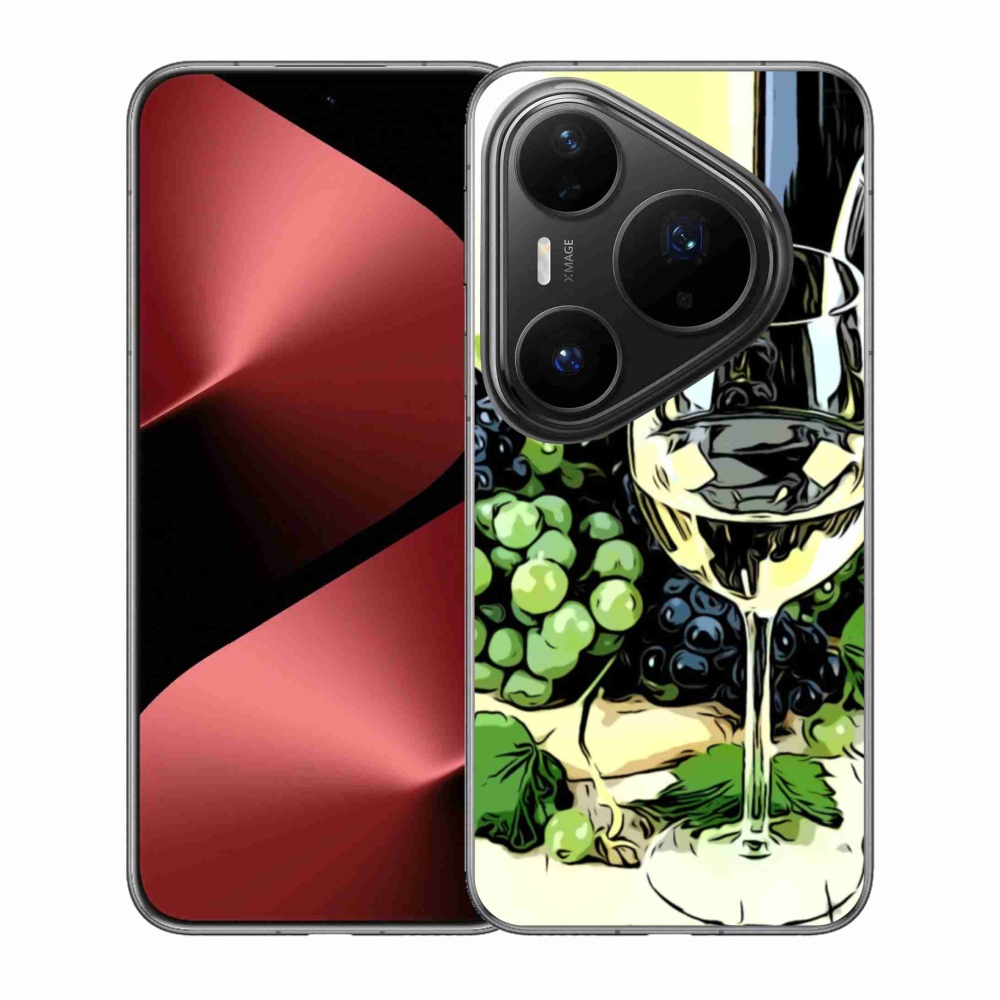 Gélový kryt mmCase na Huawei Pura 80 Pro - pohár vína