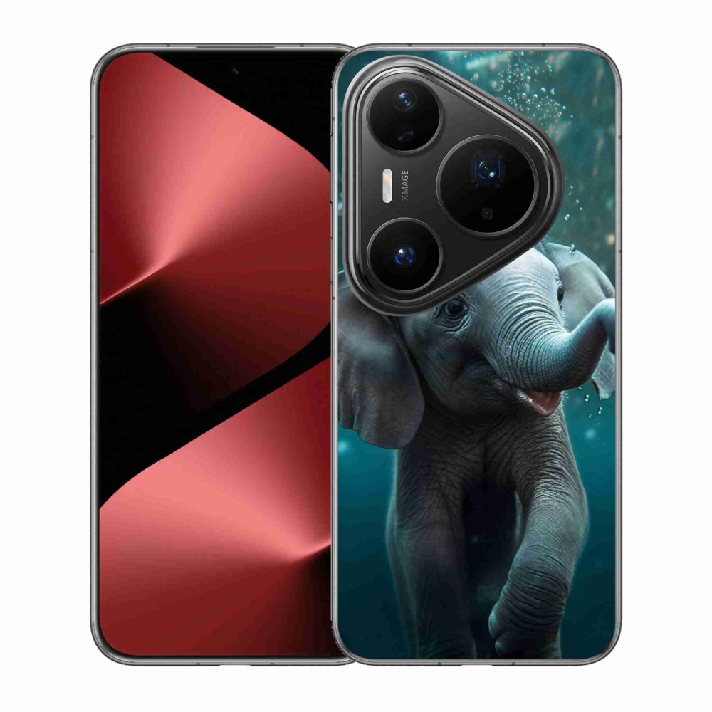 Gélový kryt mmCase na Huawei Pura 80 Pro - sloník pod vodou
