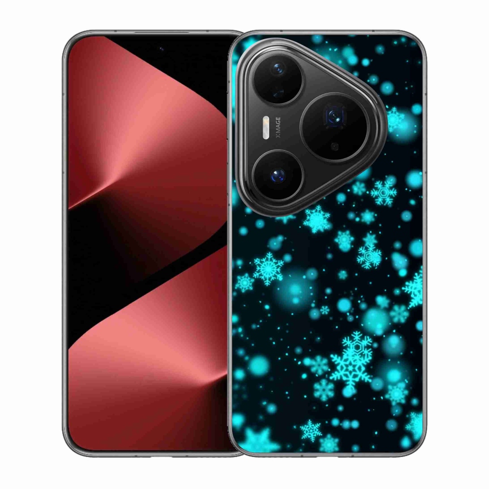 Gélový kryt mmCase na Huawei Pura 80 Pro - snehové vločky 1
