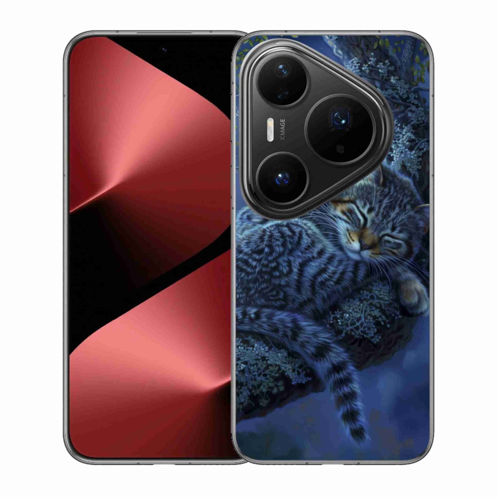 Gélový kryt mmCase na Huawei Pura 80 Pro - spiaca mačka