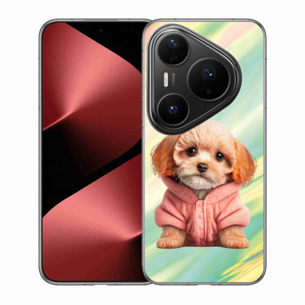 Gélový kryt mmCase na Huawei Pura 80 Pro - šteňa vo svetri