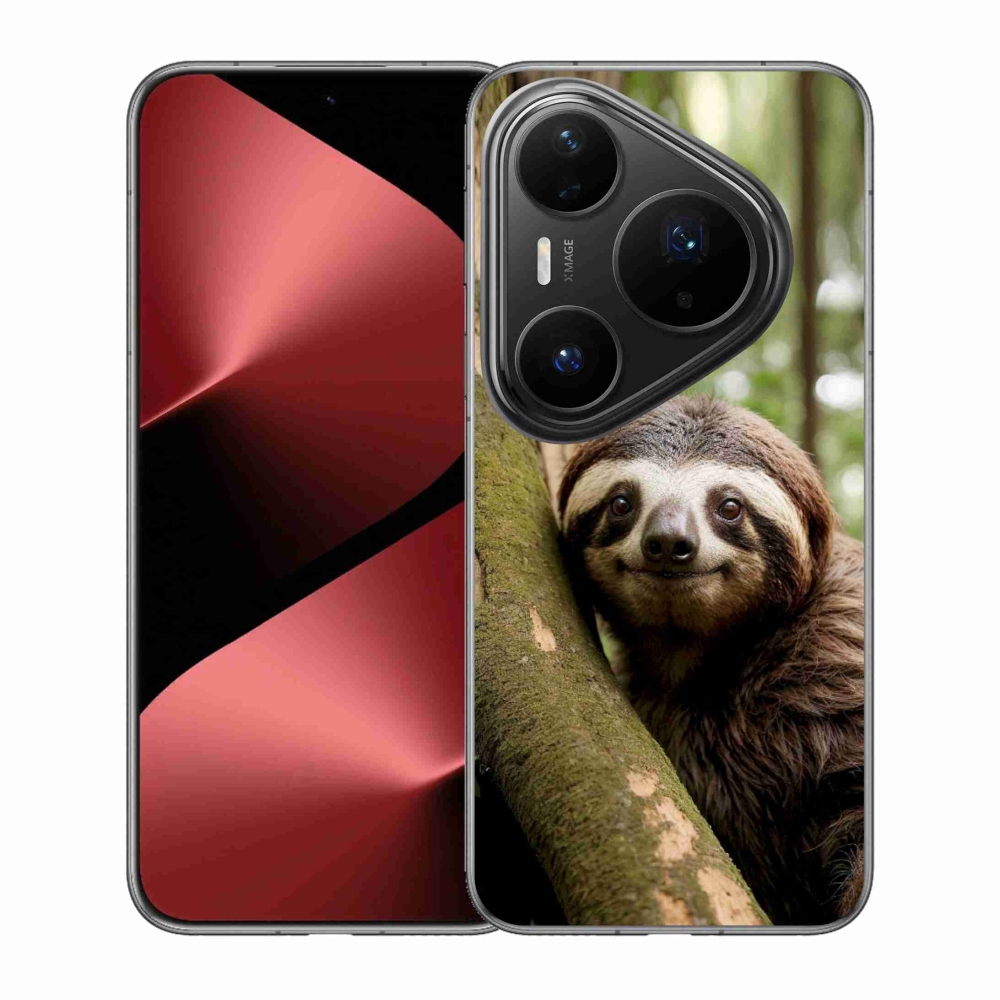 Gélový kryt mmCase na Huawei Pura 80 Pro - usmievavý leňochod