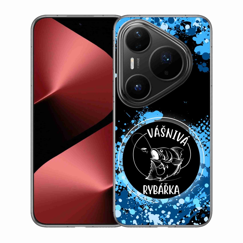 Gélový kryt mmCase na Huawei Pura 80 Pro - vášnivá rybárka čierne pozadie