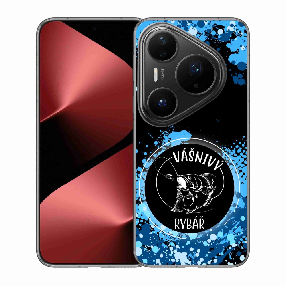 Gélový kryt mmCase na Huawei Pura 80 Pro - vášnivý rybár čierne pozadie