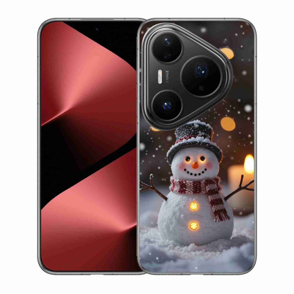 Gélový kryt mmCase na Huawei Pura 80 Pro - veselý snehuliak