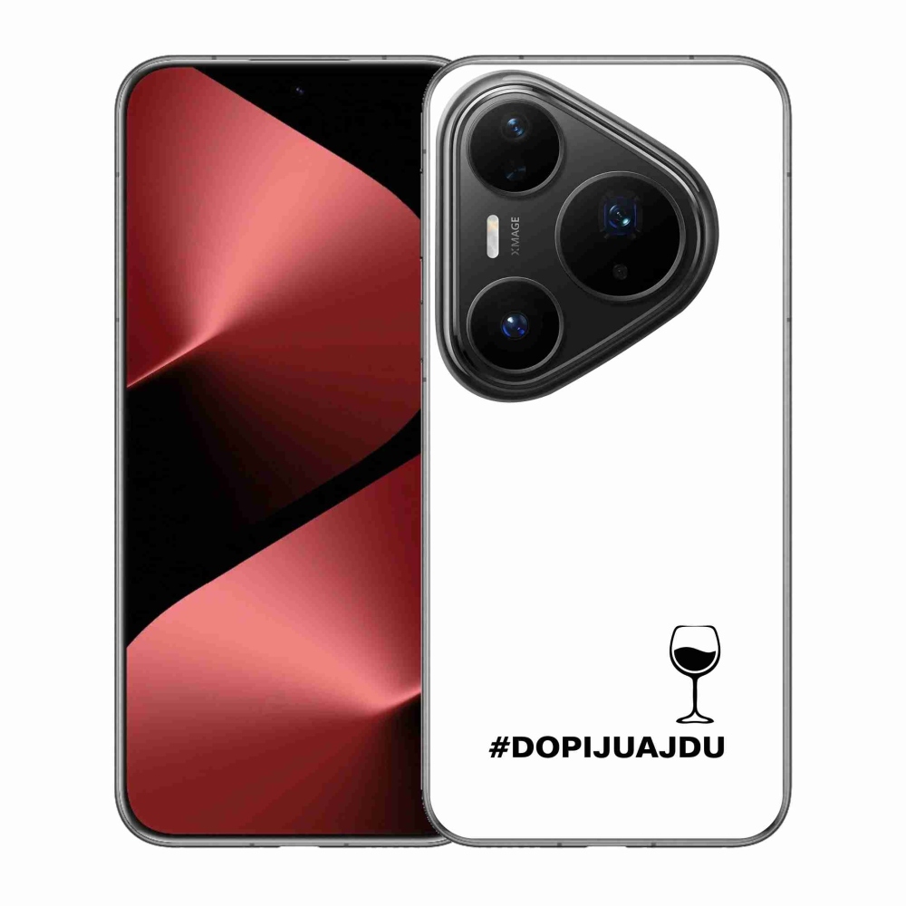 Gélový kryt mmCase na Huawei Pura 80 Pro - vínny motív biele pozadie