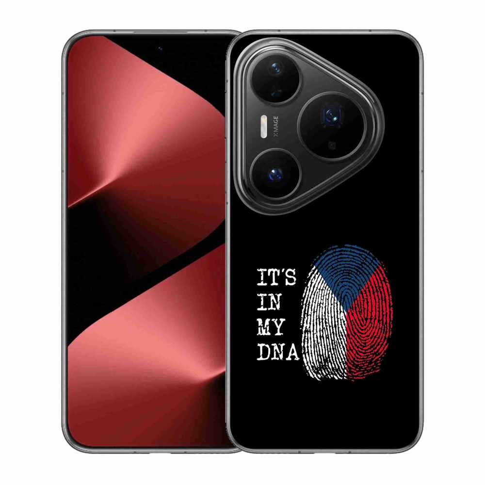 Gélový kryt mmCase na Huawei Pura 80 Pro - vlajka odtlačok prsta čierne pozadie