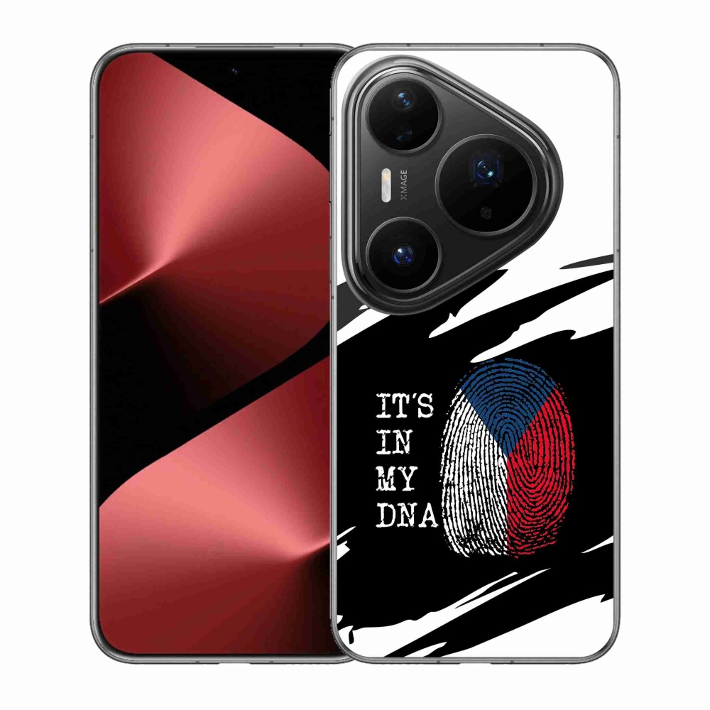Gélový kryt mmCase na Huawei Pura 80 Pro - vlajka odtlačok prsta čiernobiele pozadie