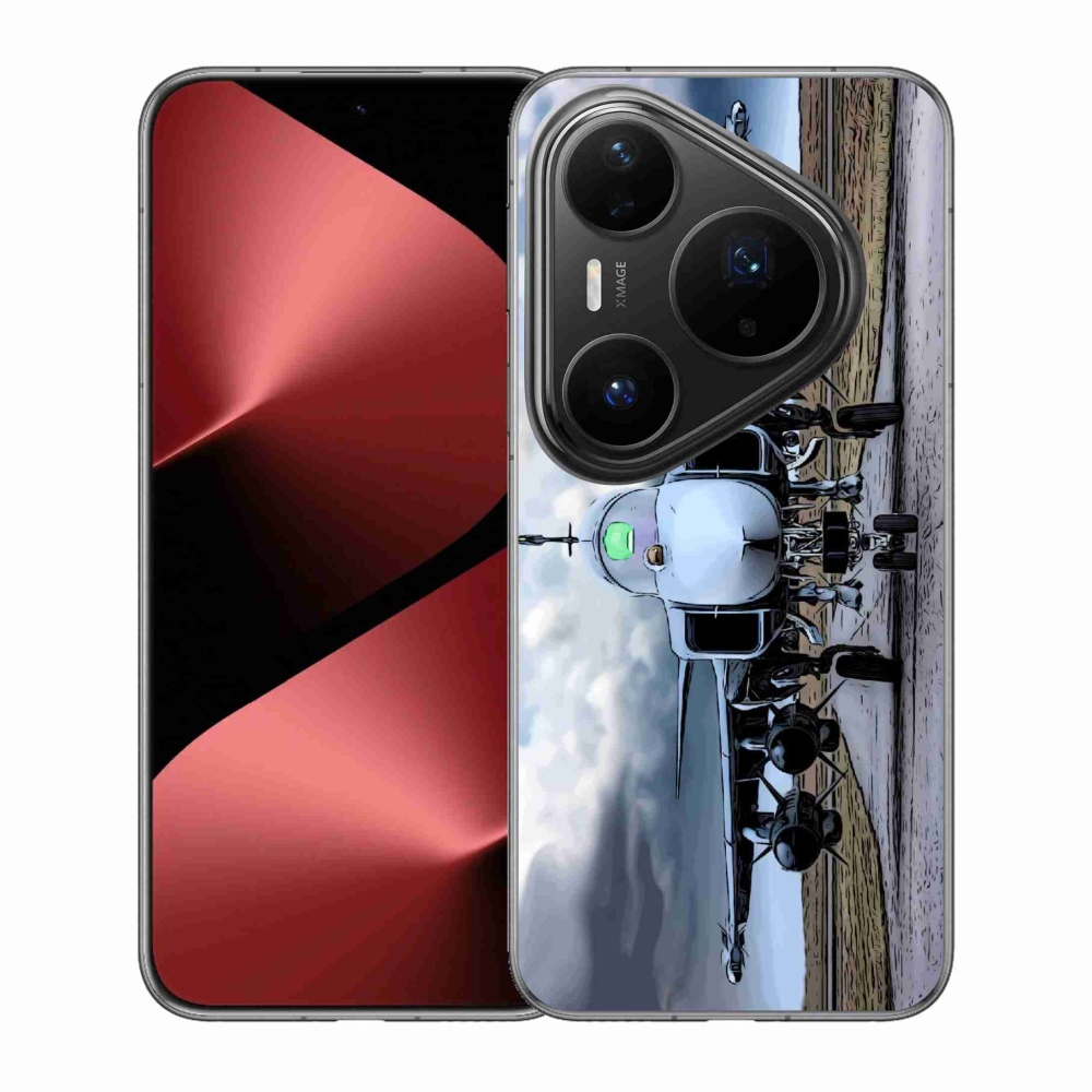 Gélový kryt mmCase na Huawei Pura 80 Pro - vojenské lietadlo
