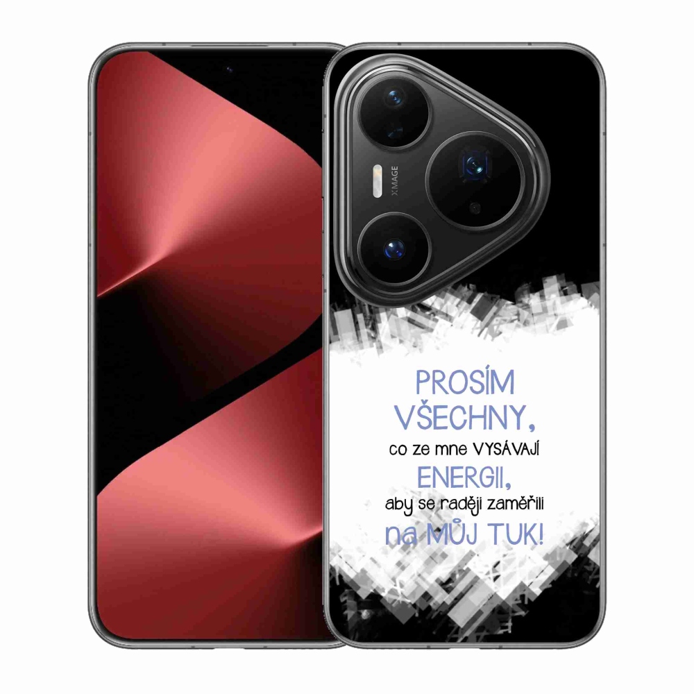 Gélový kryt mmCase na Huawei Pura 80 Pro - vtipný text 1 modrý