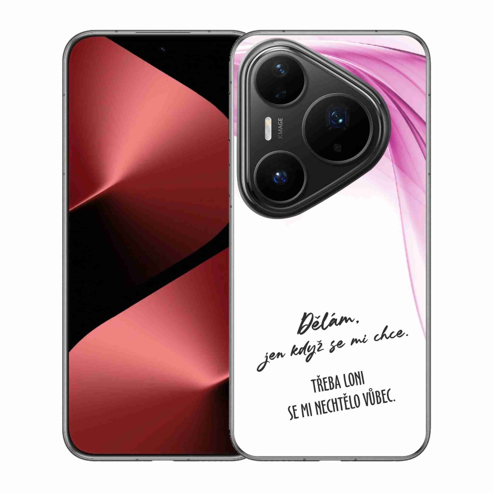Gélový kryt mmCase na Huawei Pura 80 Pro - vtipný text 12 biele pozadie