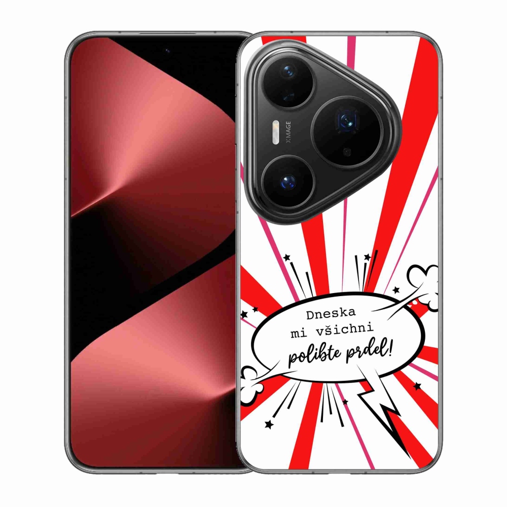 Gélový kryt mmCase na Huawei Pura 80 Pro - vtipný text 15 biele pozadie