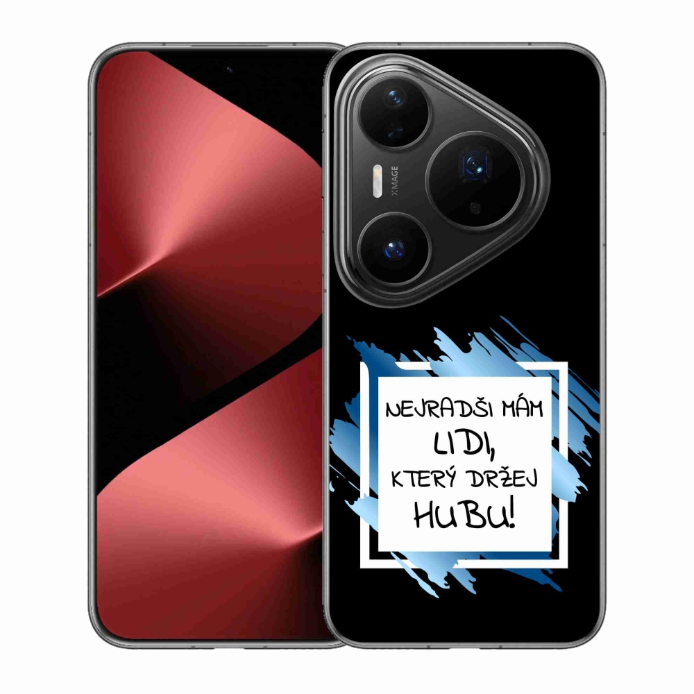 Gélový kryt mmCase na Huawei Pura 80 Pro - vtipný text 7 bieločierne pozadie