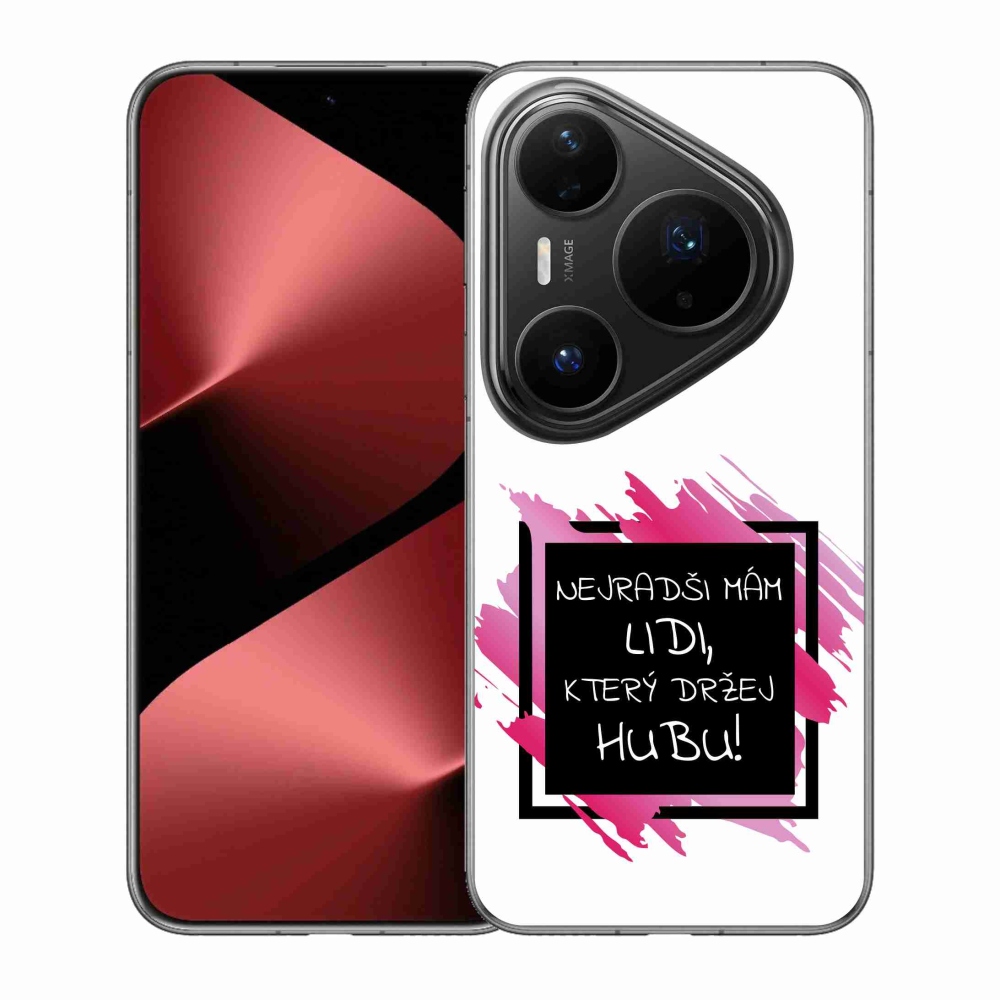 Gélový kryt mmCase na Huawei Pura 80 Pro - vtipný text 7 čiernobiele pozadie