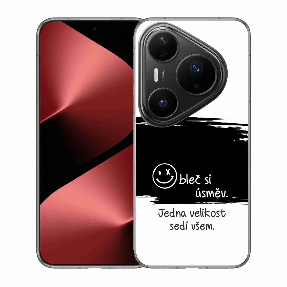 Gélový kryt mmCase na Huawei Pura 80 Pro - vtipný text 8 čiernobiele pozadie