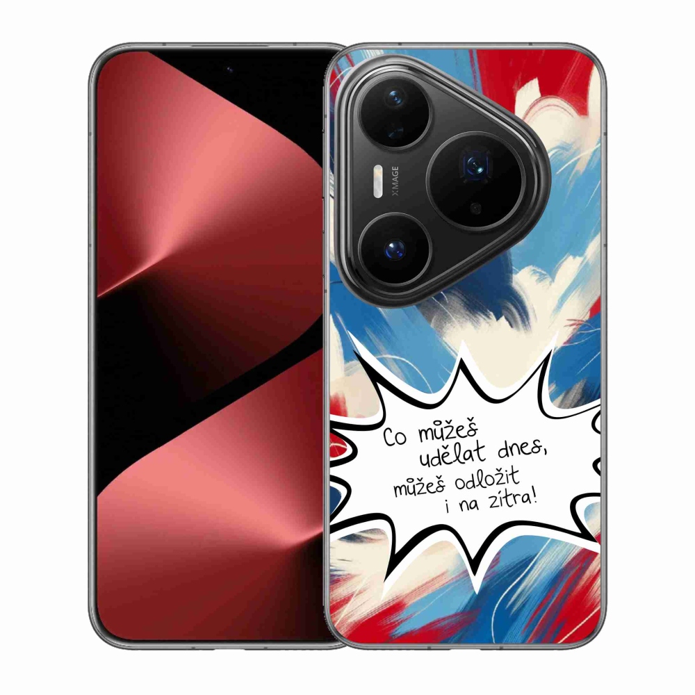 Gélový kryt mmCase na Huawei Pura 80 Pro - vtipný text 9 biele pozadie