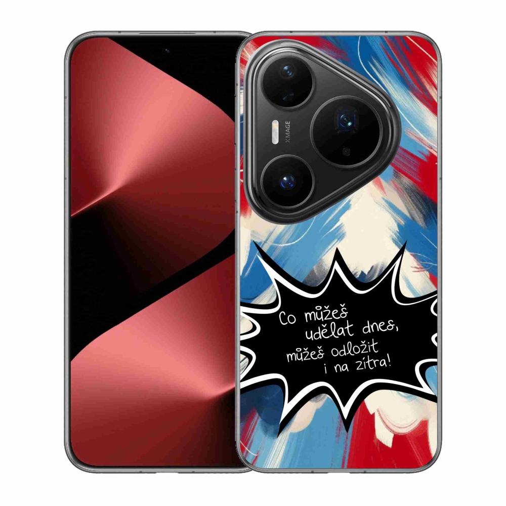 Gélový kryt mmCase na Huawei Pura 80 Pro - vtipný text 9 čierne pozadie