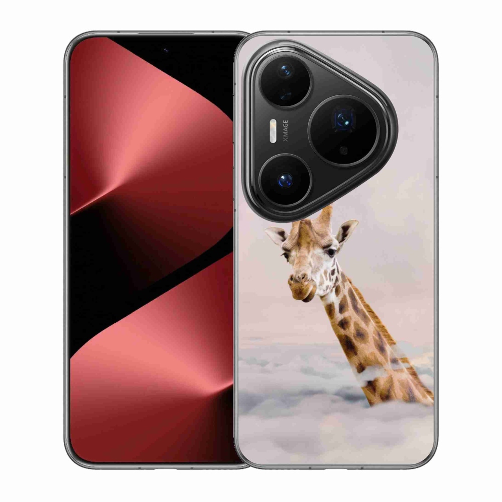Gélový kryt mmCase na Huawei Pura 80 Pro - žirafa v oblakoch