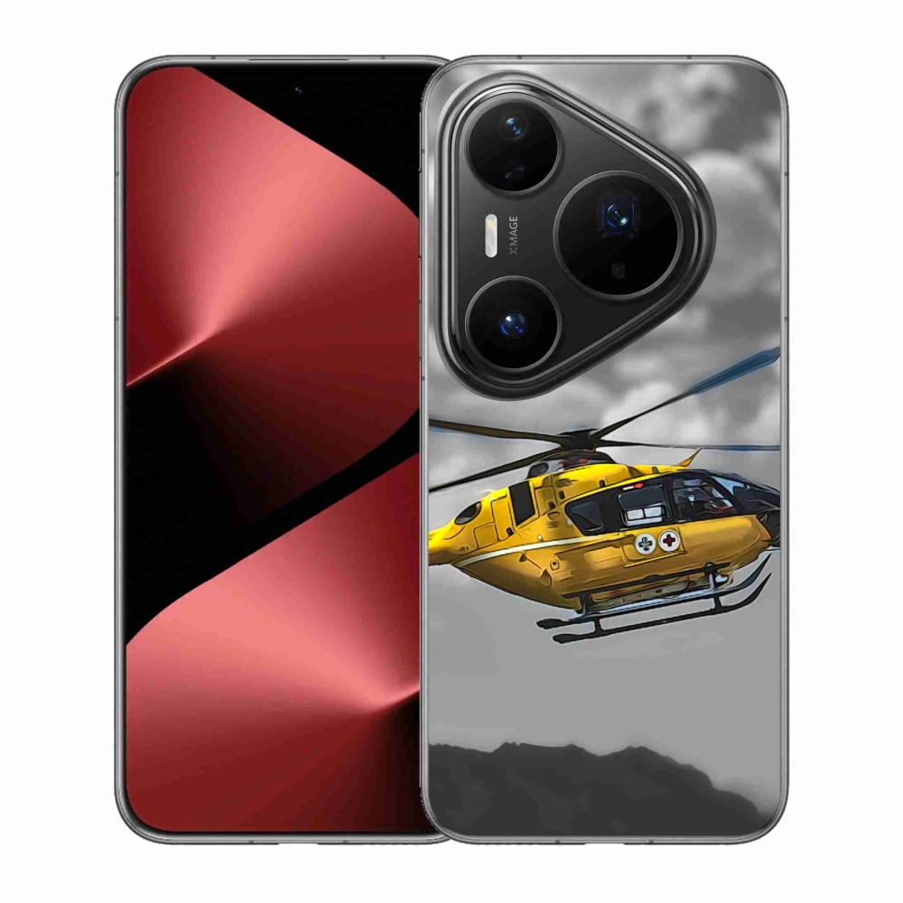 Gélový kryt mmCase na Huawei Pura 80 Pro - žltá helikoptéra