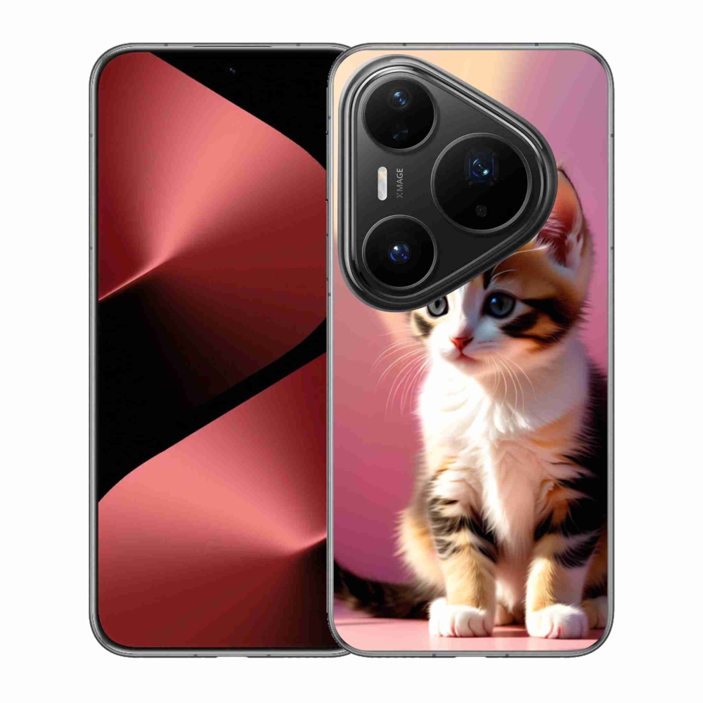 Gélový kryt mmCase na Huawei Pura 80 Pro - zvedavé mačiatko 2