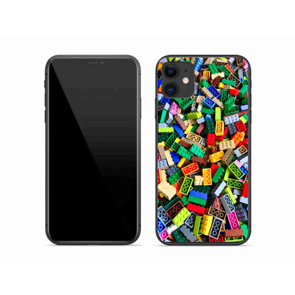 Gélový kryt mmCase na iPhone 11 - farebné stavebné kocky