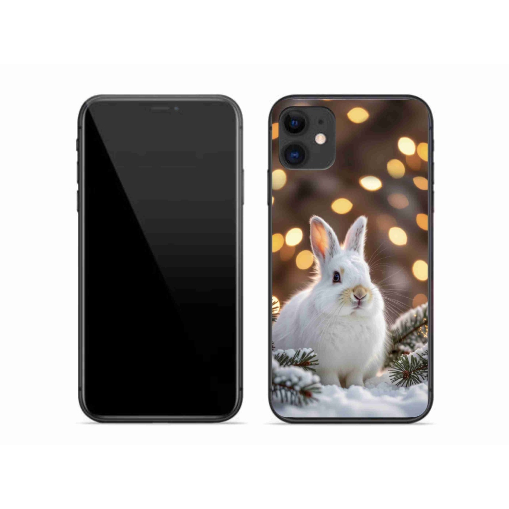 Gélový kryt mmCase na iPhone 11 - biely zajac