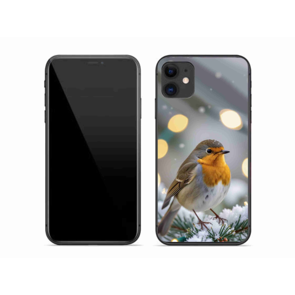 Gélový kryt mmCase na iPhone 11 - červienka v zime