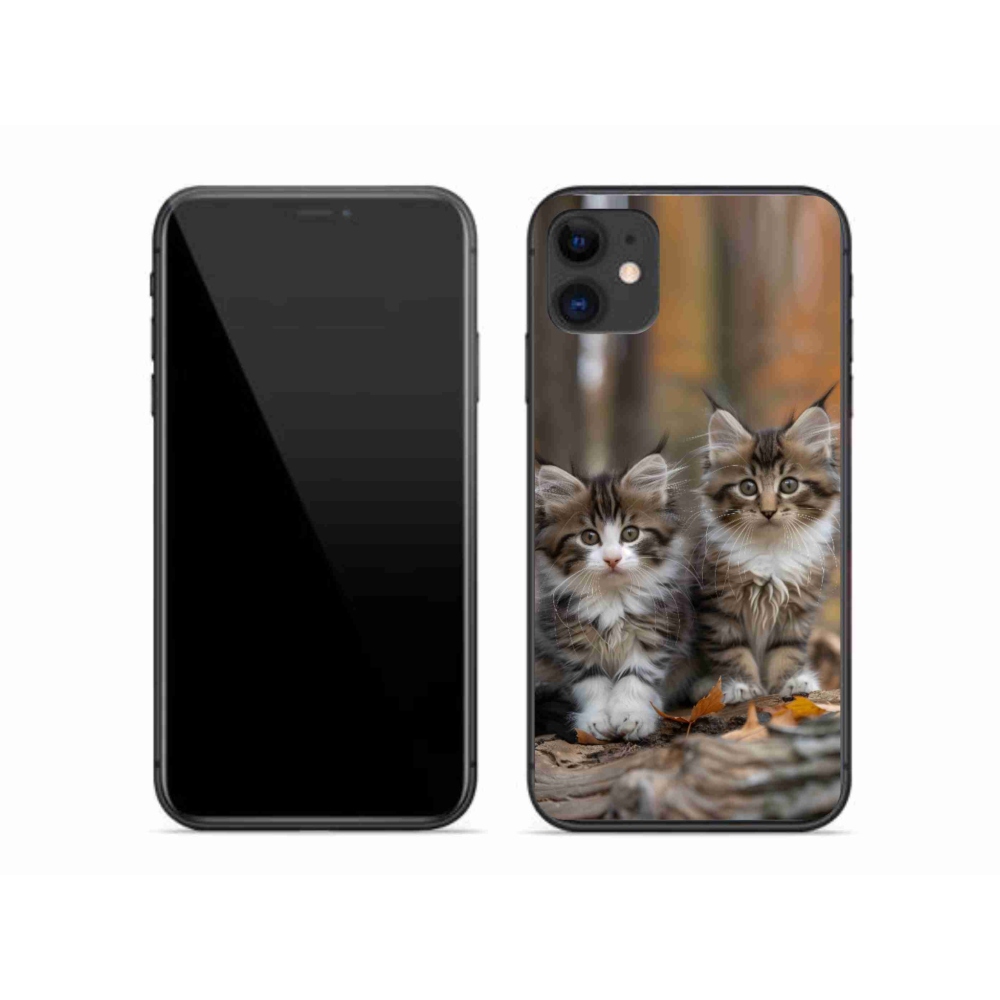 Gélový kryt mmCase na iPhone 11 - mačacie duo 3