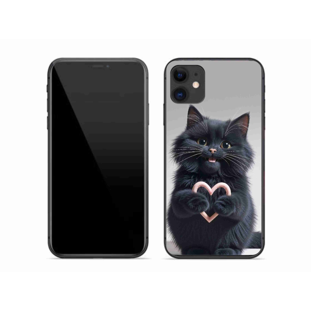 Gélový kryt mmCase na iPhone 11 - mačacia láska 3