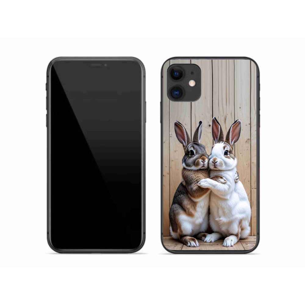 Gélový kryt mmCase na iPhone 11 - králičie pár
