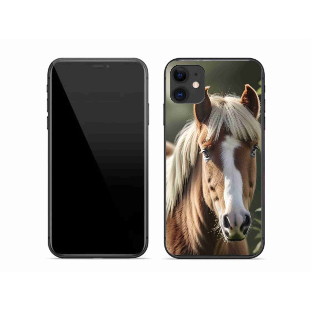 Gélový kryt mmCase na iPhone 11 - kôň so svetlou hrivou