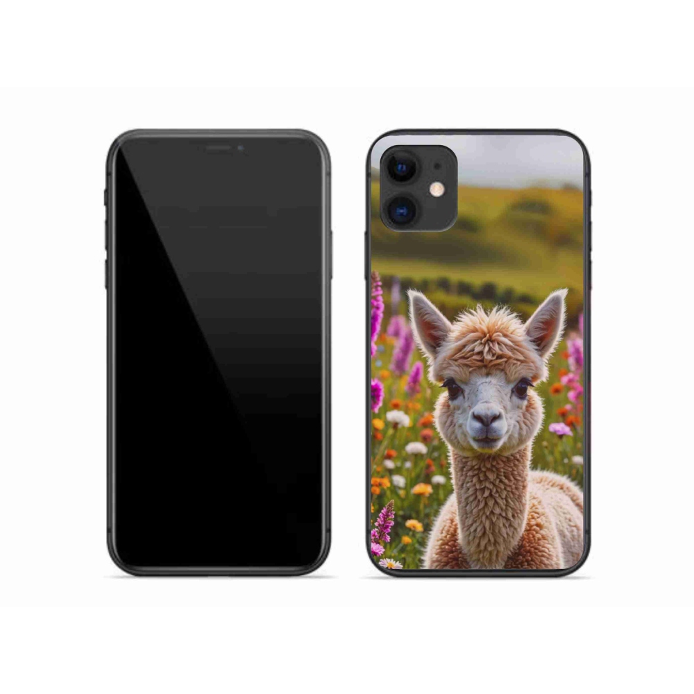 Gélový kryt mmCase na iPhone 11 - lama na lúke