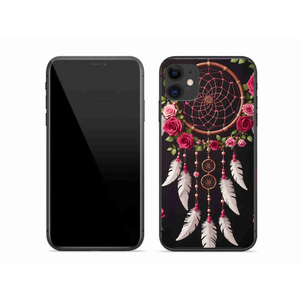 Gélový kryt mmCase na iPhone 11 - lapač snov s ružami