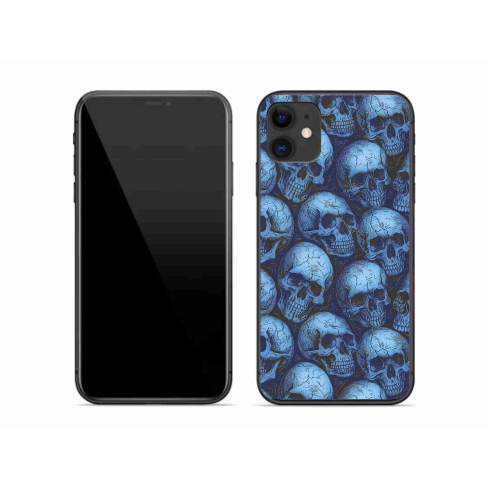 Gélový kryt mmCase na iPhone 11 - lebky