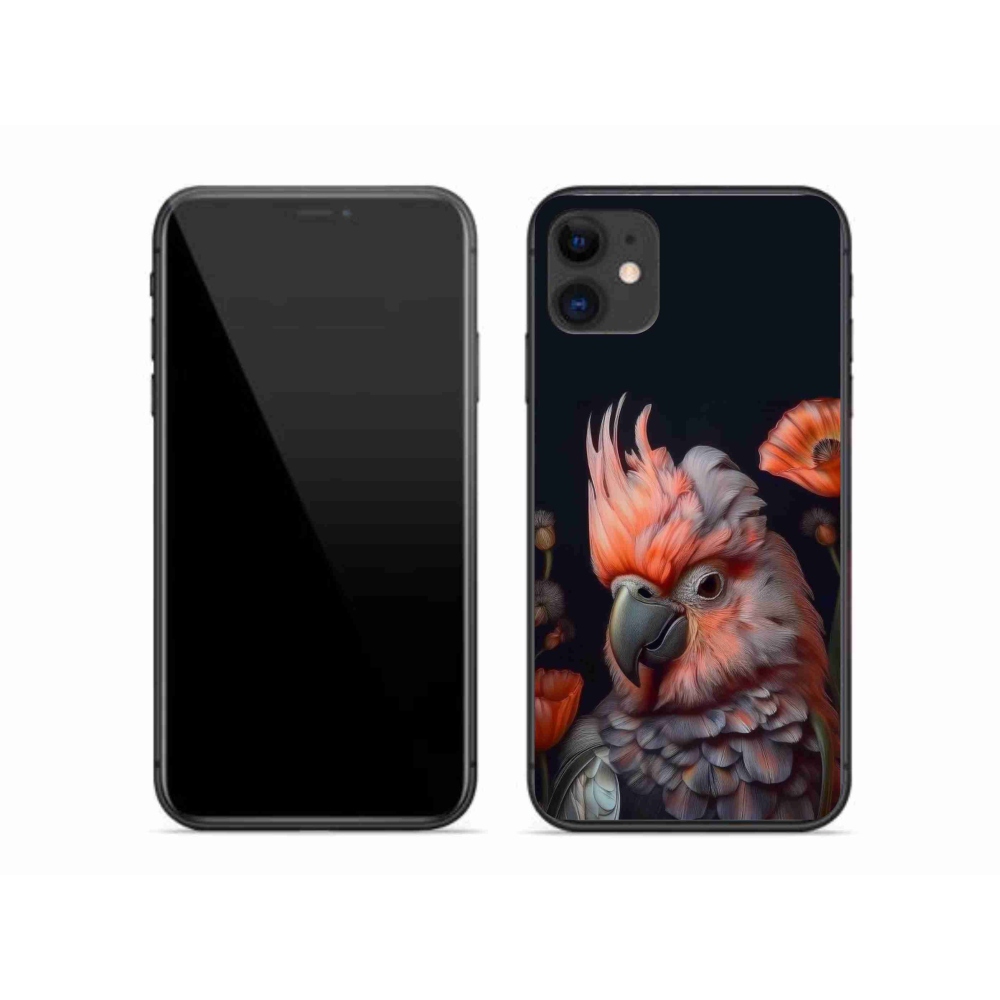 Gélový kryt mmCase na iPhone 11 - papagáj kakadu vo farbách