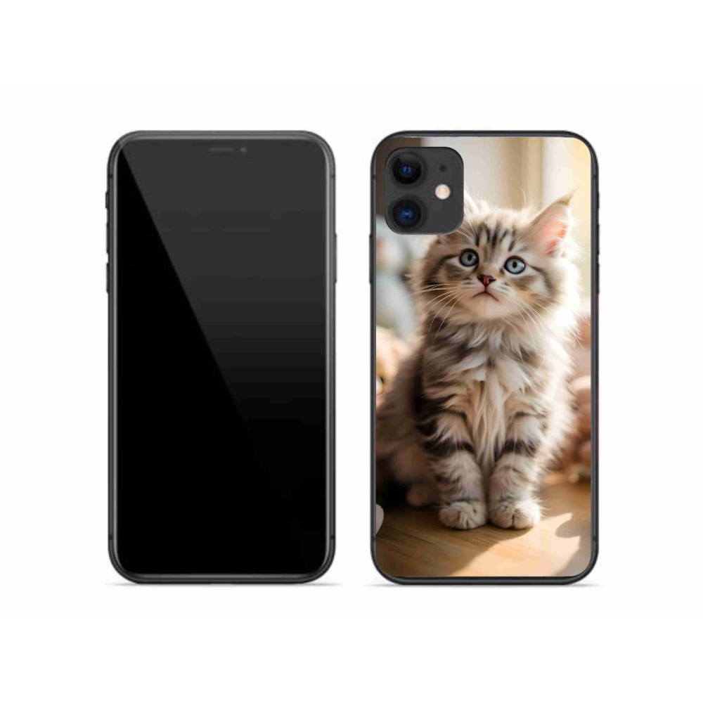 Gélový kryt mmCase na iPhone 11 - roztomilé mačiatko 10