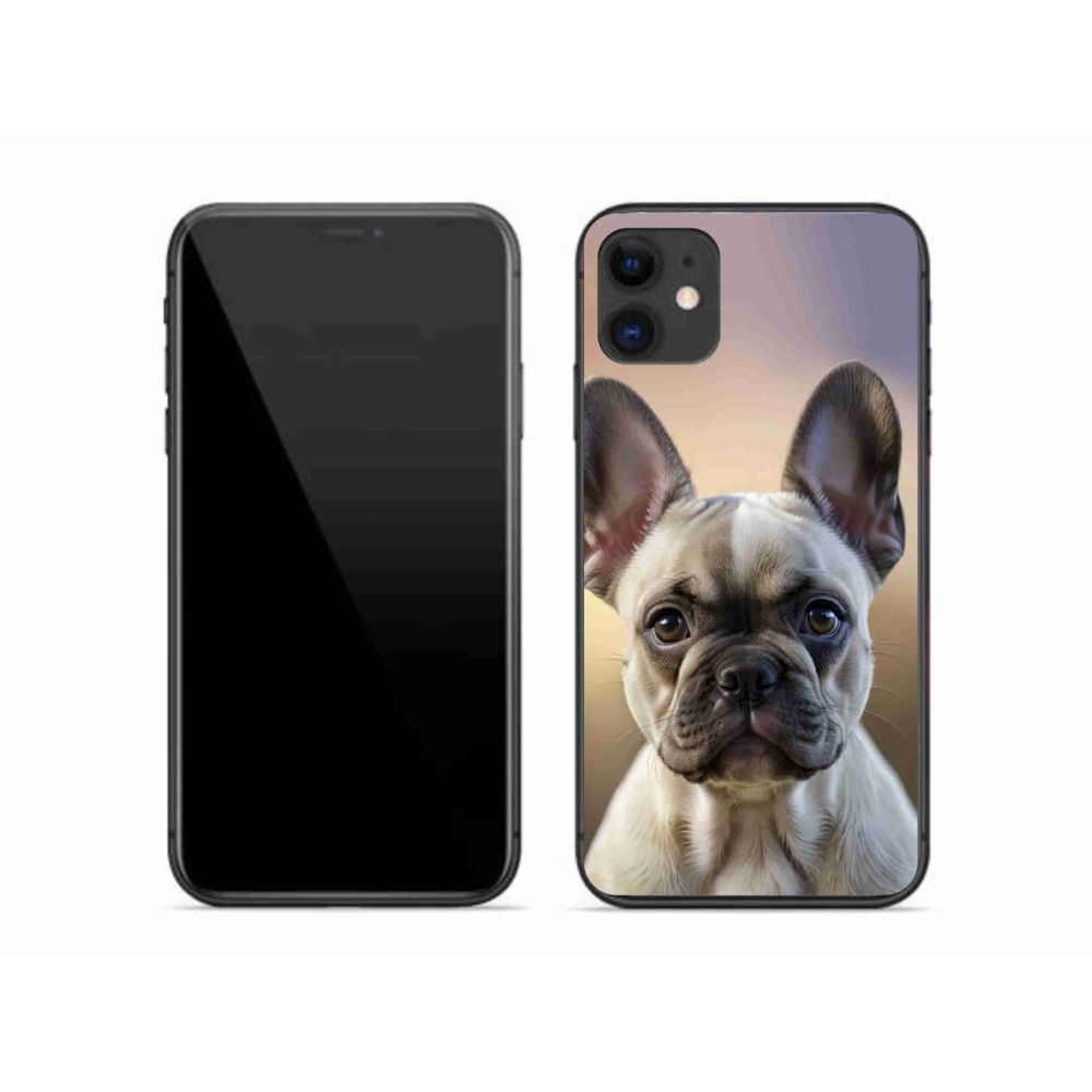 Gélový kryt mmCase na iPhone 11 - roztomilý francúzsky buldoček