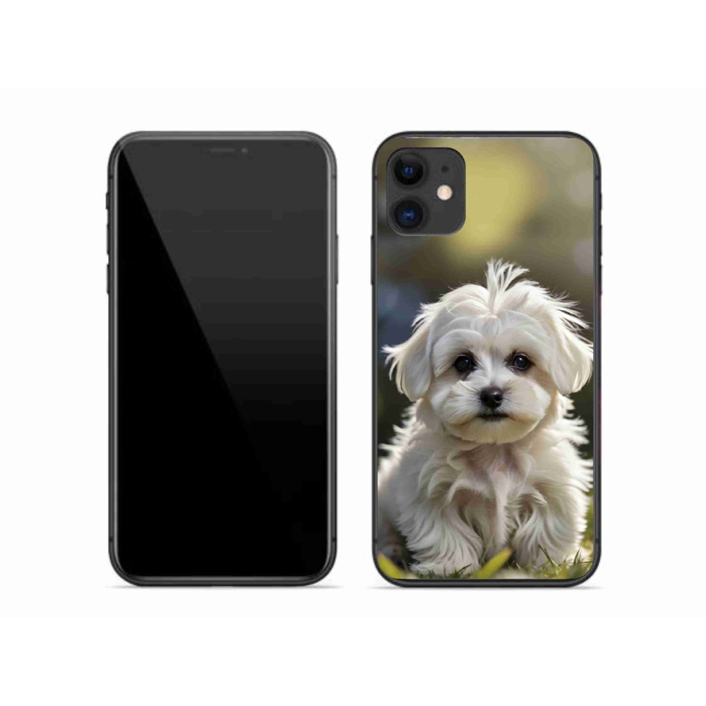 Gélový kryt mmCase na iPhone 11 - roztomilý maltézsky psík
