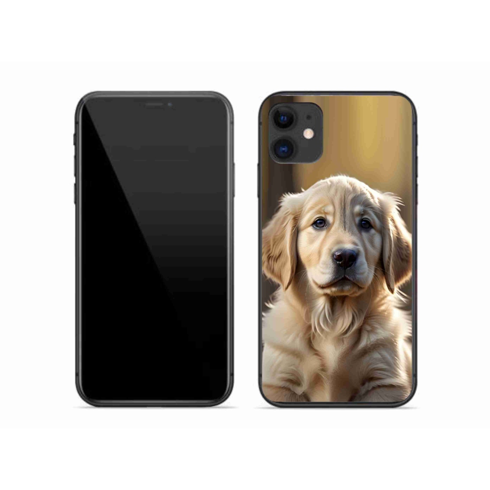 Gélový kryt mmCase na iPhone 11 - roztomilý zlatý retriever