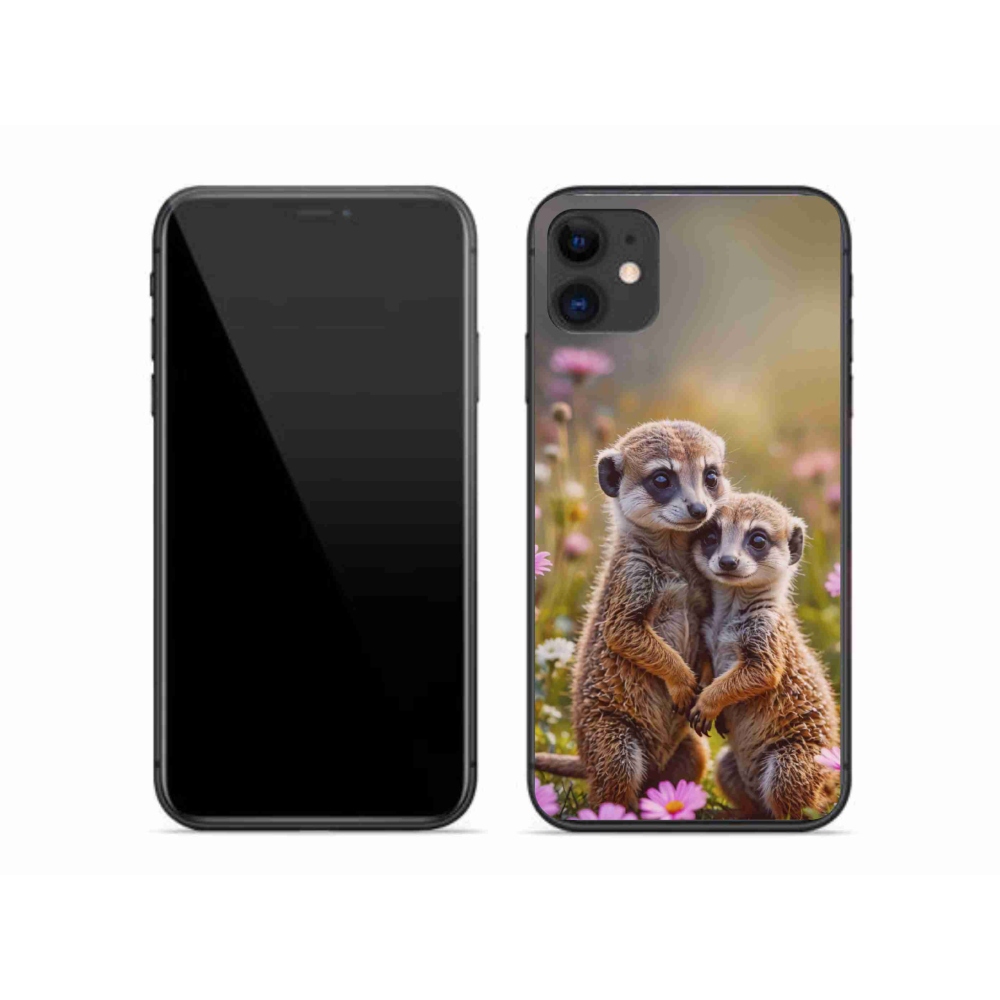 Gélový kryt mmCase na iPhone 11 - surikatí duo