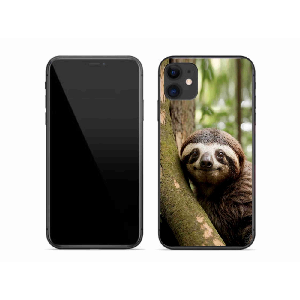 Gélový kryt mmCase na iPhone 11 - usmievavý leňochod