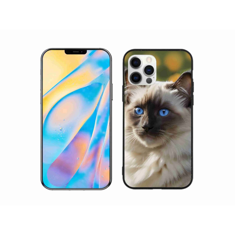 Gélový kryt mmCase na iPhone 12 - biely ragdoll