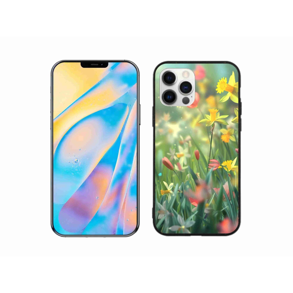 Gélový kryt mmCase na iPhone 12 - jarné kvety