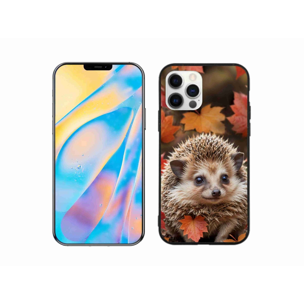 Gélový kryt mmCase na iPhone 12 - ježko v lístia