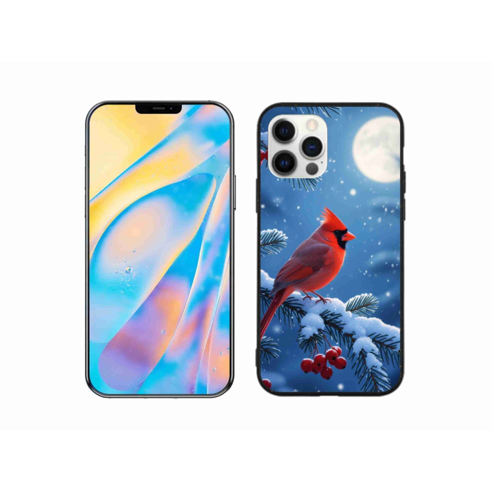 Gélový kryt mmCase na iPhone 12 - kardinál červený
