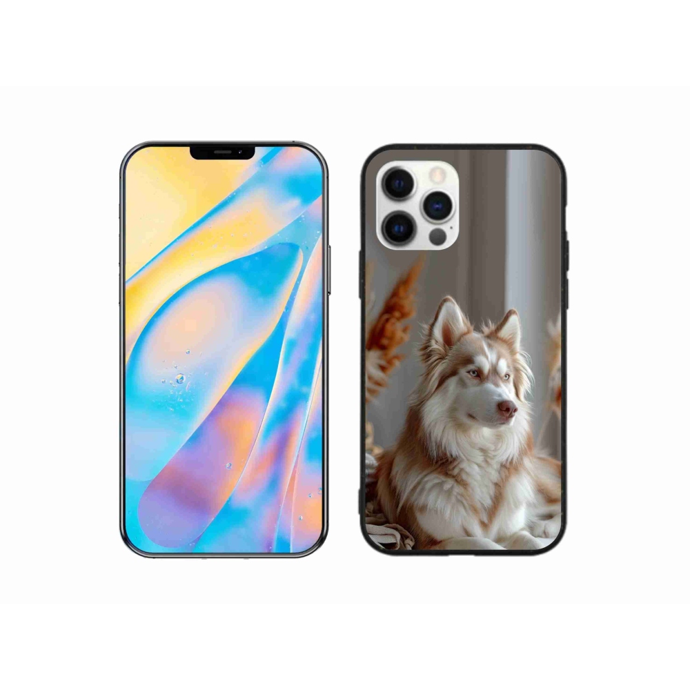 Gélový kryt mmCase na iPhone 12 - pokojný sibírsky husky