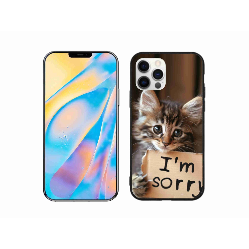 Gélový kryt mmCase na iPhone 12 - mačacie ospravedlnenie