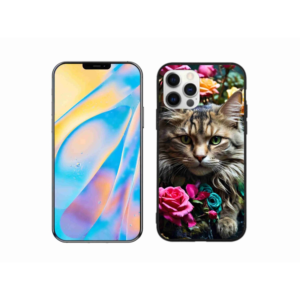 Gélový kryt mmCase na iPhone 12 - mačacie pohľad 2