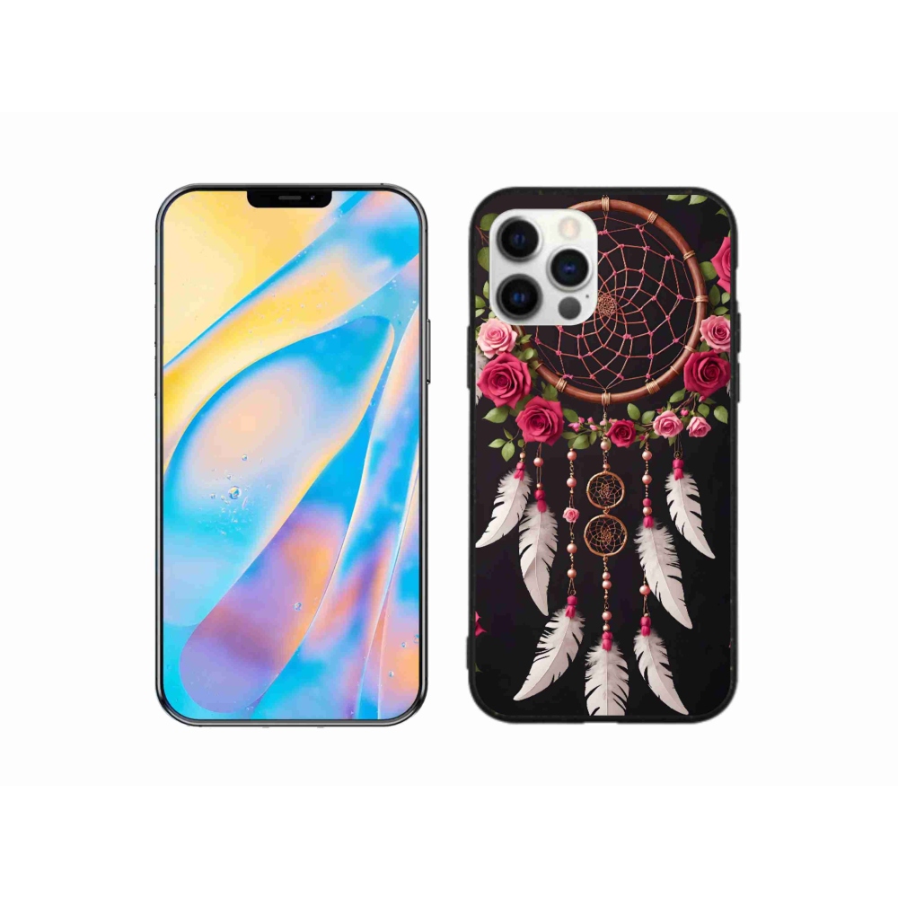 Gélový kryt mmCase na iPhone 12 - lapač snov s ružami