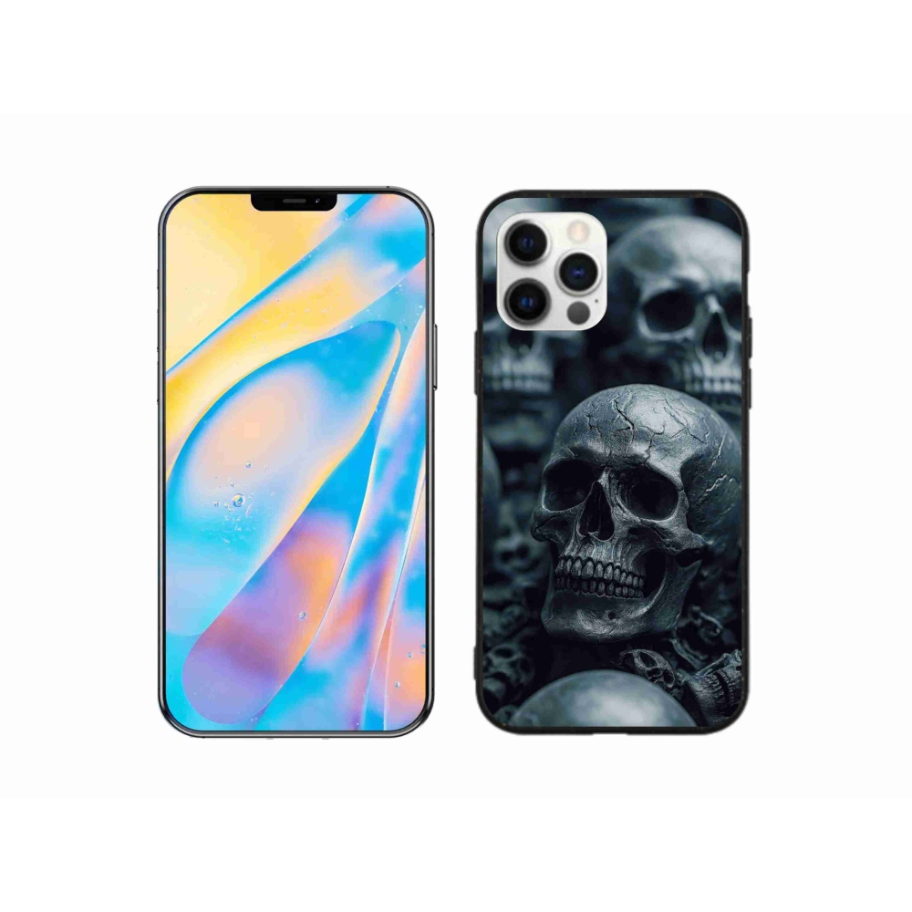 Gélový kryt mmCase na iPhone 12 - lebka 2